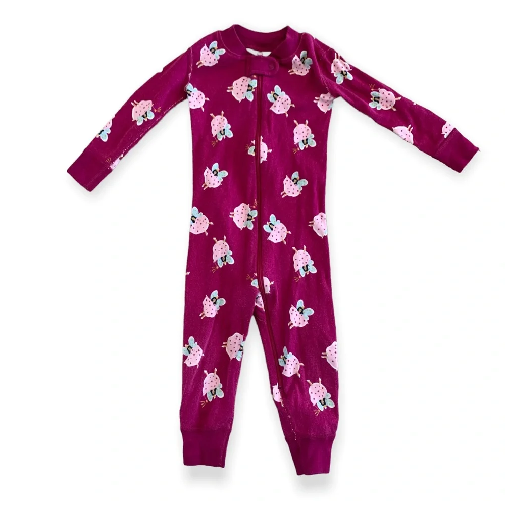 Hanna Andersson Sugar Plum Fairy Print Nite Nite Cotton Pajamas Zip Sleeper 85